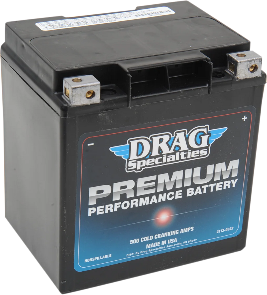 DragSpecialties Premium Performance Battery - GYZ20H DRGM72RGH - Side View