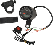 Load image into Gallery viewer, DragSpecialties Programmable Mini Electronic Speedometer with Odometer/Tripmeter - 1.87"