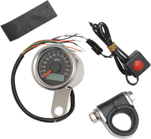 Load image into Gallery viewer, DragSpecialties Programmable Mini Electronic Speedometer with Odometer/Tripmeter - 1.87"