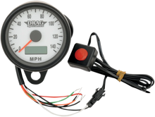 Load image into Gallery viewer, DragSpecialties Programmable Mini Electronic Speedometer with Odometer/Tripmeter - 2.4"