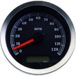 Load image into Gallery viewer, DragSpecialties Programmable Speedometer - Black Face - MPH 83100B - Main Product View