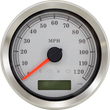 Load image into Gallery viewer, DragSpecialties Programmable Speedometer - Silver Face - MPH 83100S - Main Product View