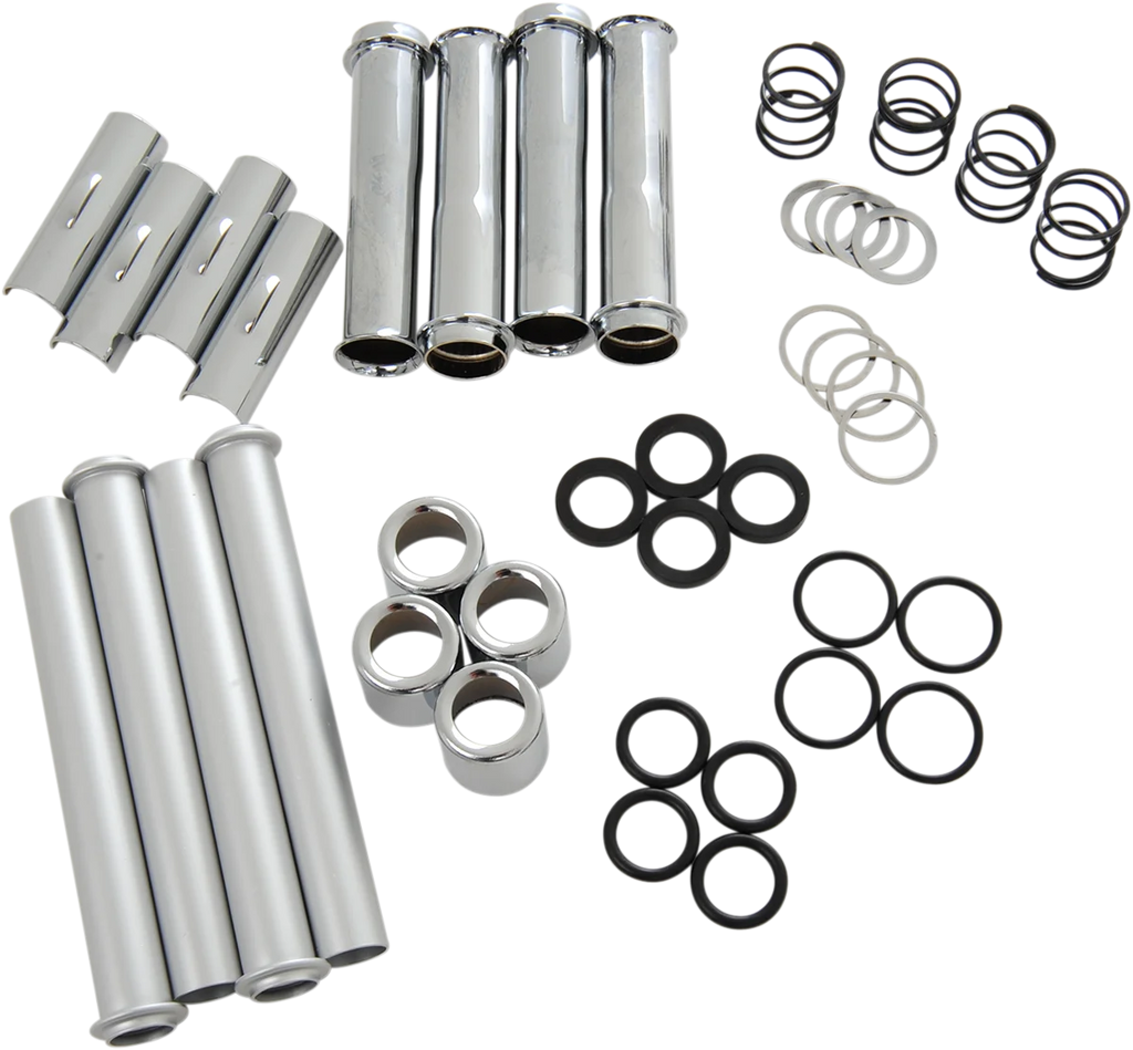 DragSpecialties Pushrod Tube Kit - Black - Twin Cam 76520B - Side View