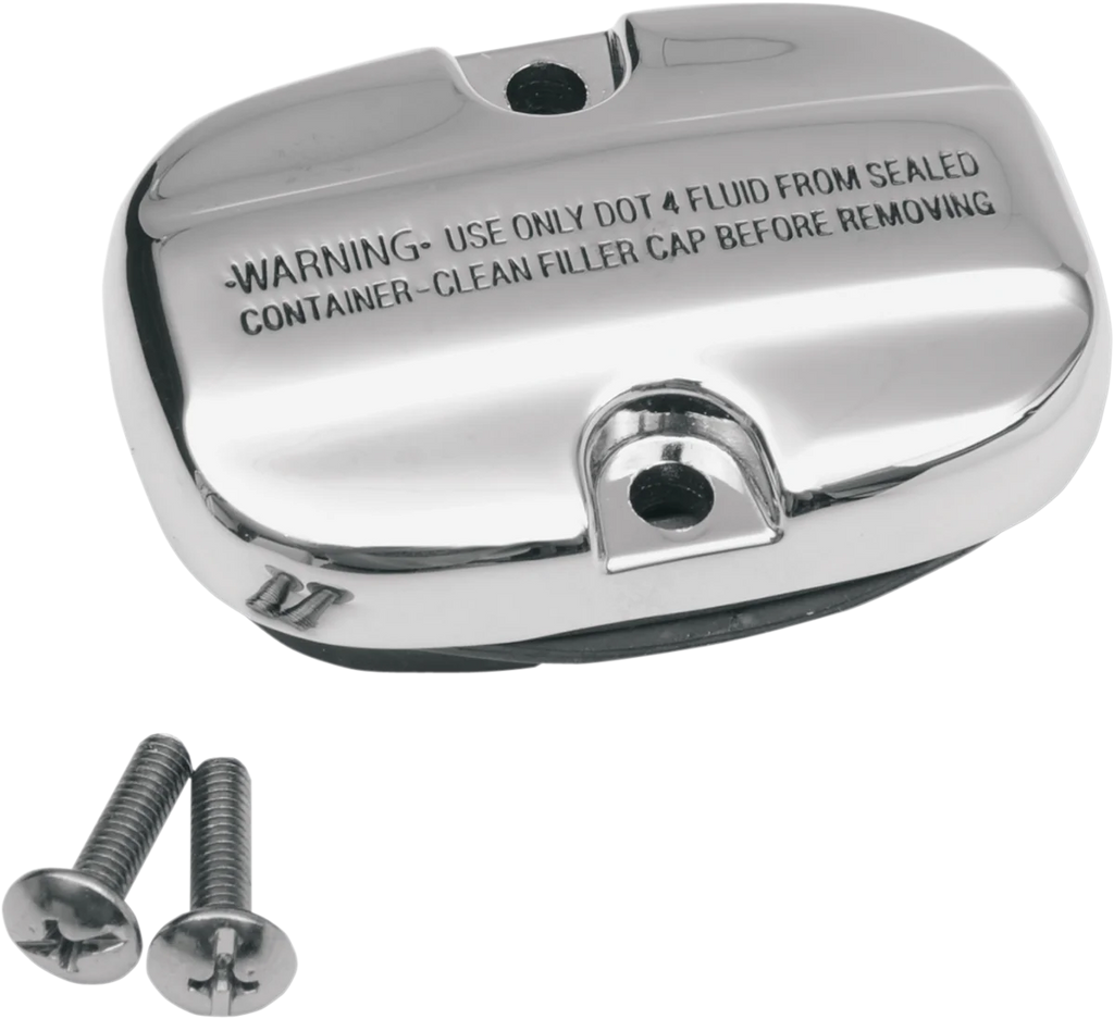 DragSpecialties Rear Master Cylinder Cover - Chrome 77779 - Side View
