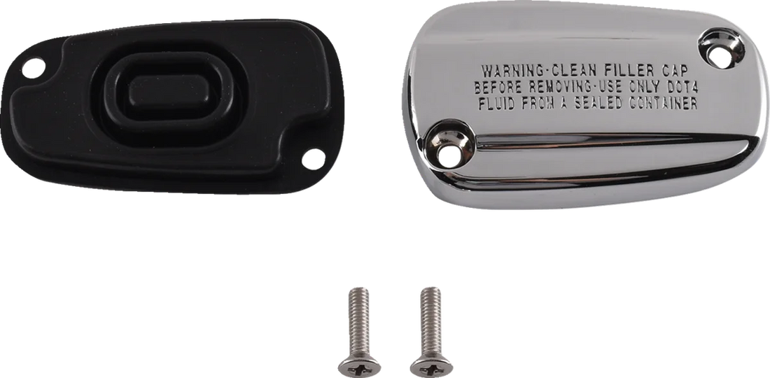 DragSpecialties Rear Master Cylinder Cover - M8 Softail - Gasket 78700GA - Side View