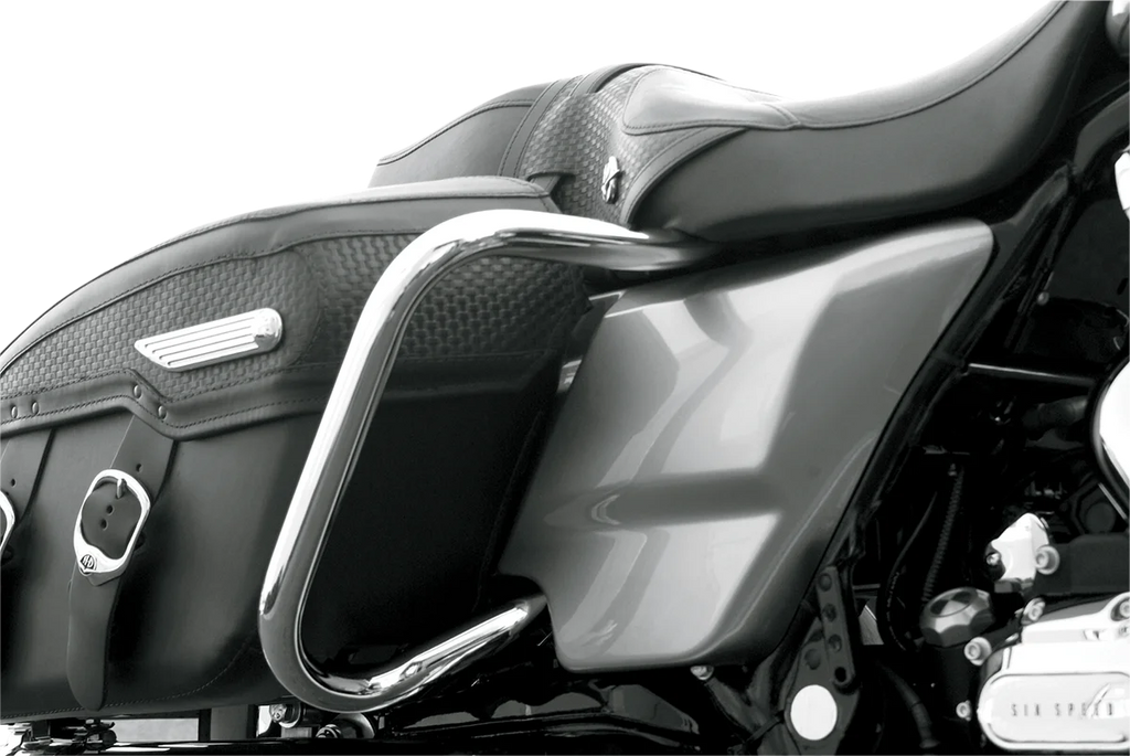DragSpecialties Rear Saddlebag Bars - Chrome - Touring 05060512 - Side View