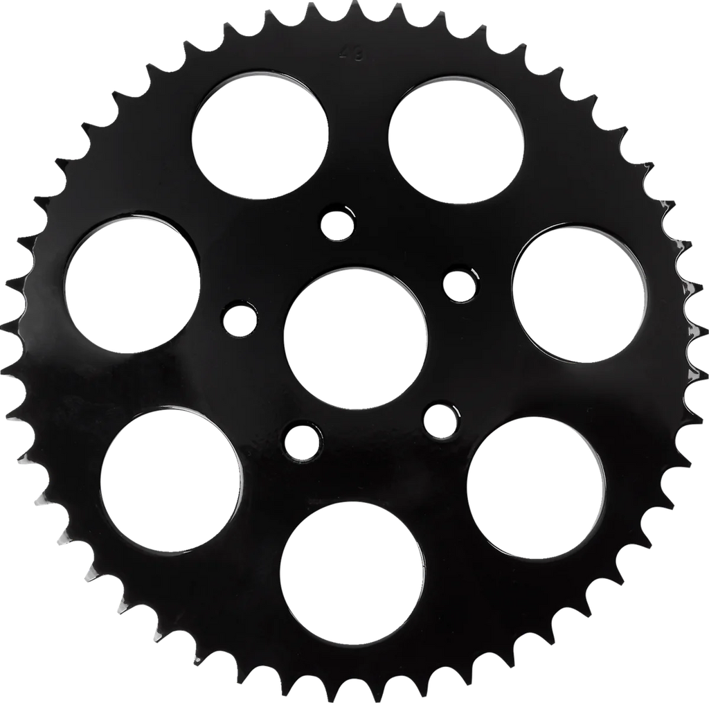 DragSpecialties Rear Sprocket - Black - Dished - 49 Tooth 17512EB - Main Product View
