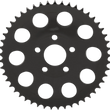 Load image into Gallery viewer, DragSpecialties Rear Sprocket - Black - Dished - 49 Tooth 19432EB - Side View