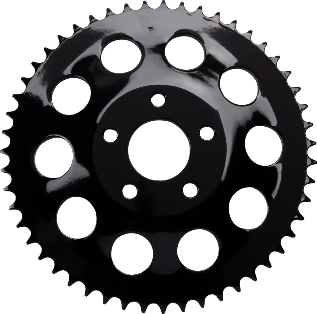 DragSpecialties Rear Sprocket - Black - Dished - 51 Tooth 19387EB - Main Product View