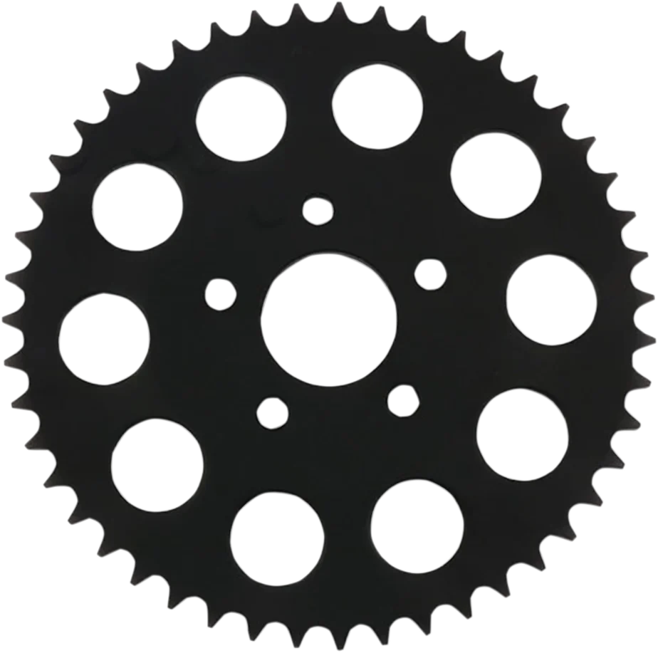 DragSpecialties Rear Sprocket - Black - Flat - 49 Tooth 71891EB - Main Product View