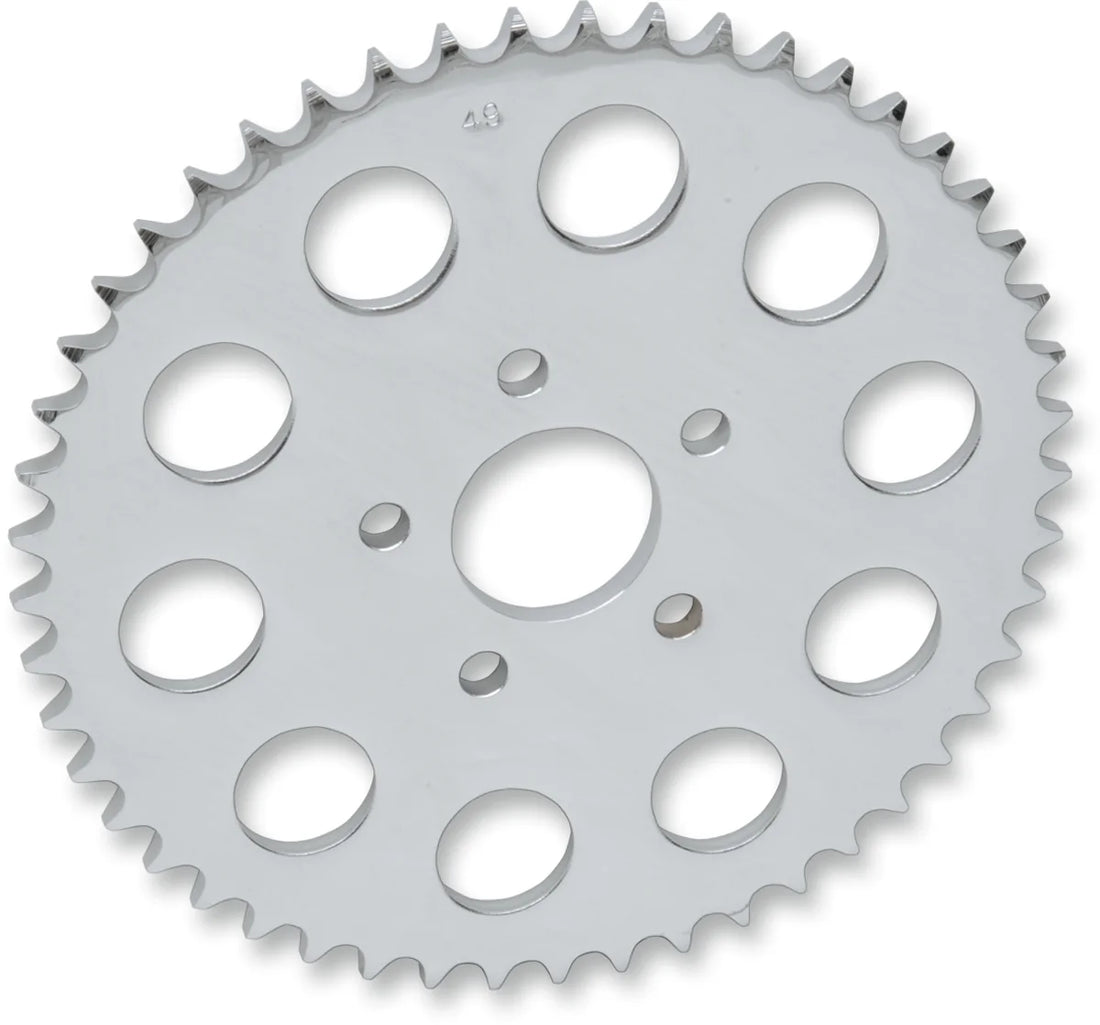DragSpecialties Rear Sprocket - Chrome - Dished - 46 Tooth 16431P - Side View