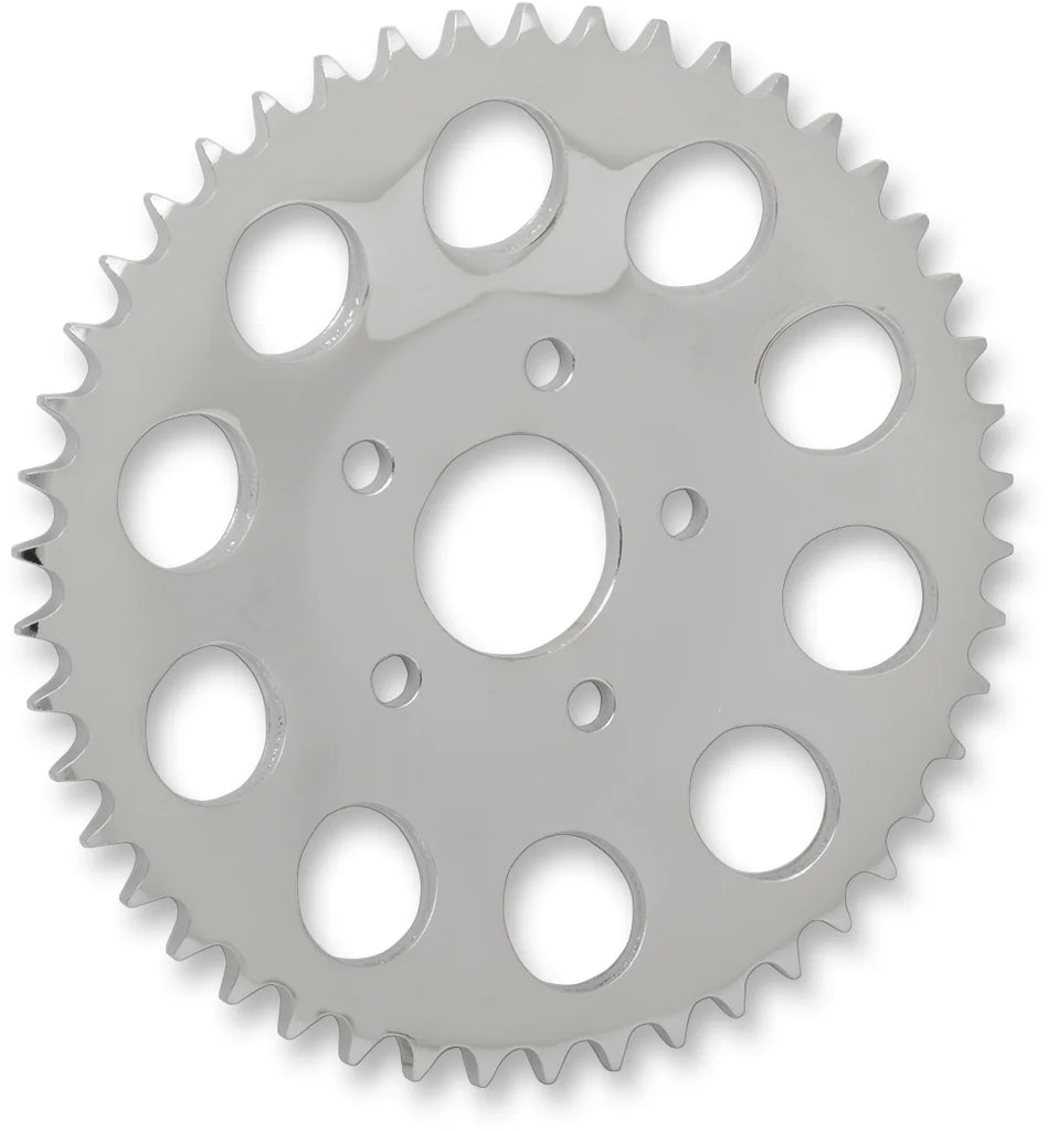DragSpecialties Rear Sprocket - Chrome - Dished - 46 Tooth 19430P - Side View