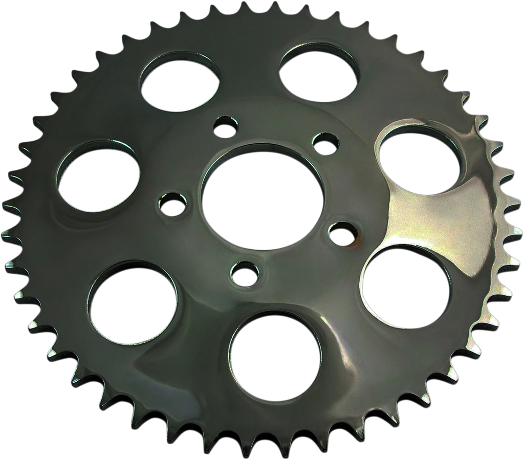 DragSpecialties Rear Sprocket - Gloss Black - Dished - 49 Tooth 16425EB - Main Product View