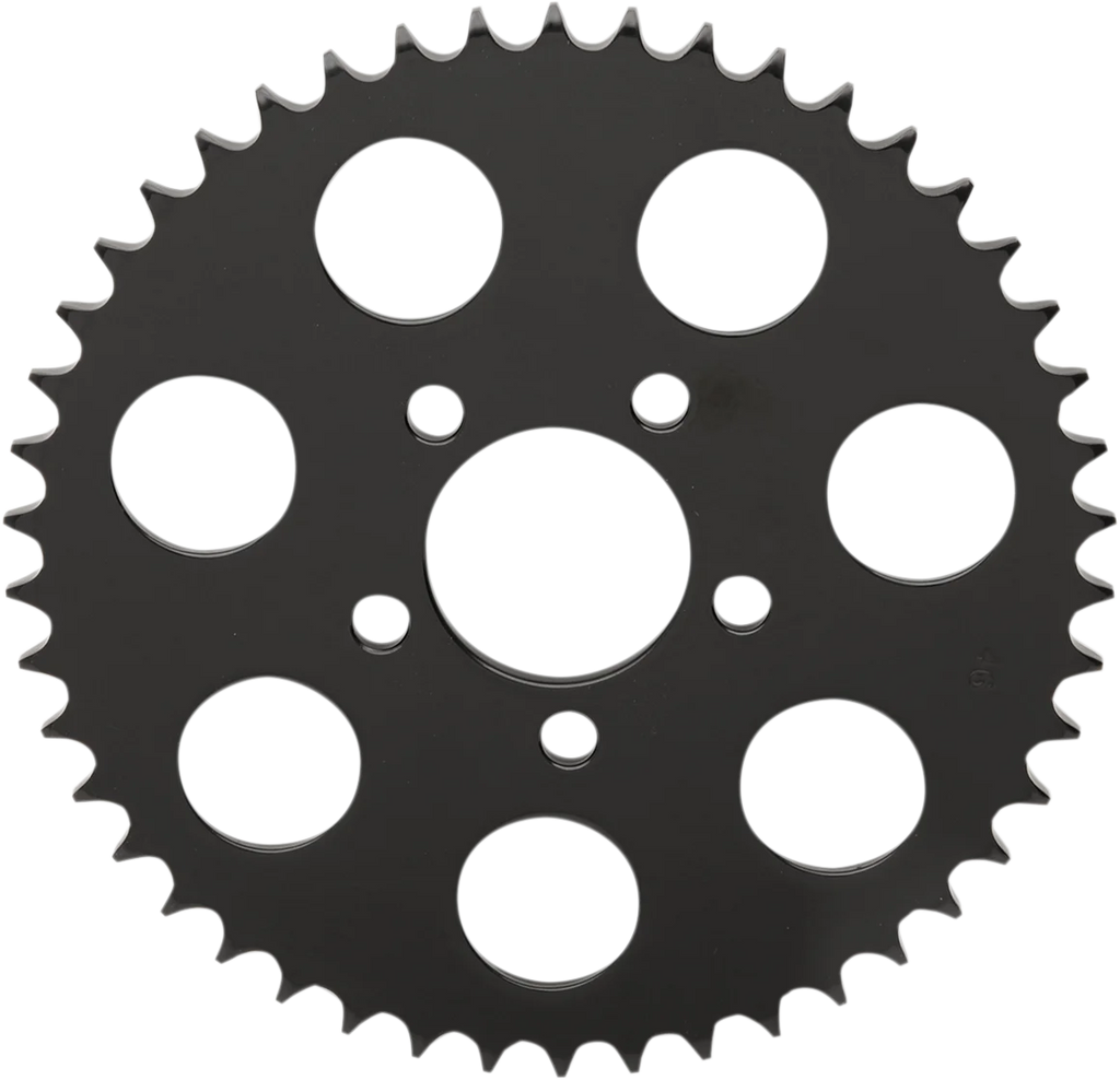 DragSpecialties Rear Sprocket - Gloss Black - Flat - 46 Tooth 16429EB - Main Product View
