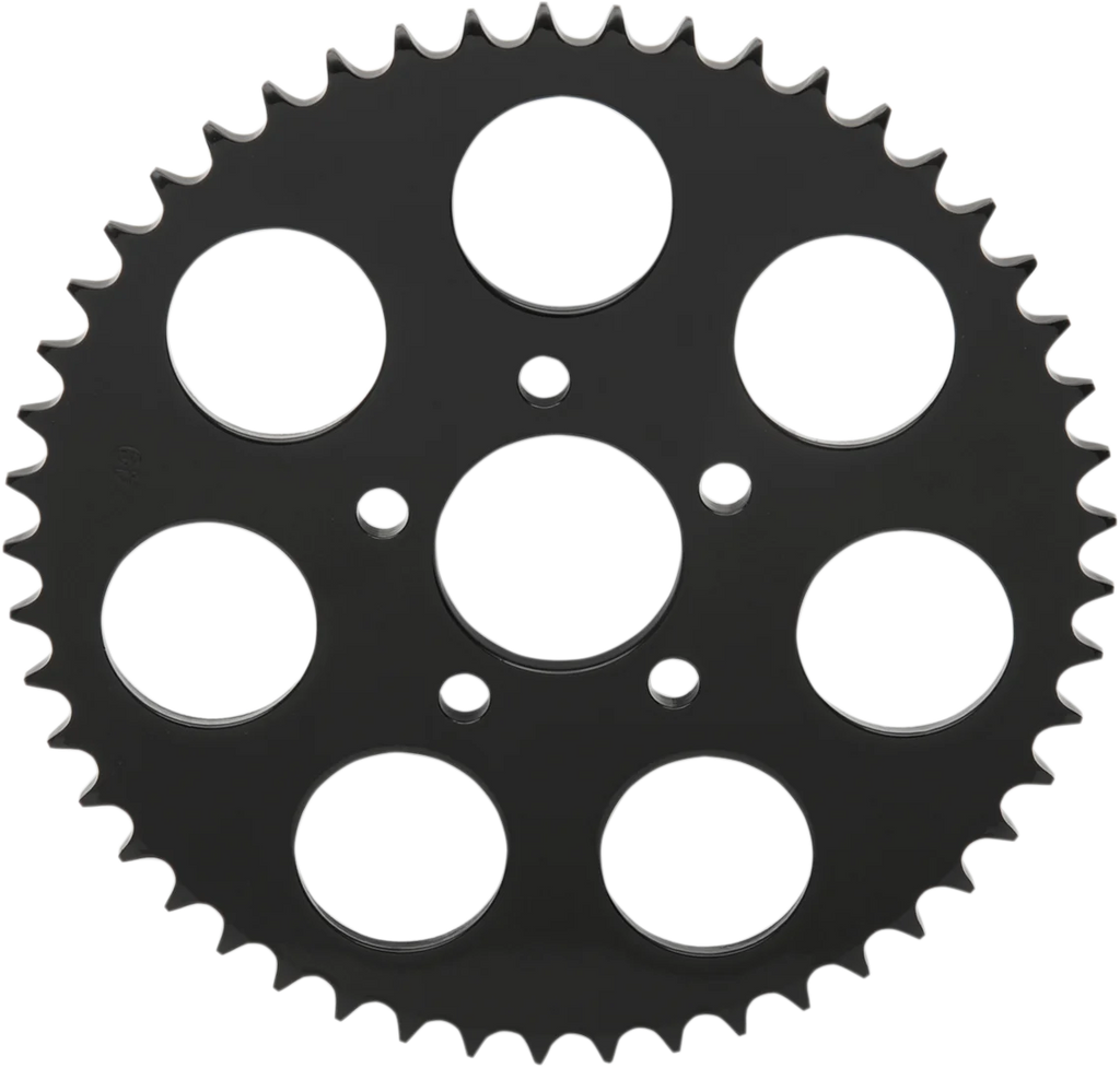 DragSpecialties Rear Sprocket - Gloss Black - Flat - 49 Tooth 16422EB - Main Product View