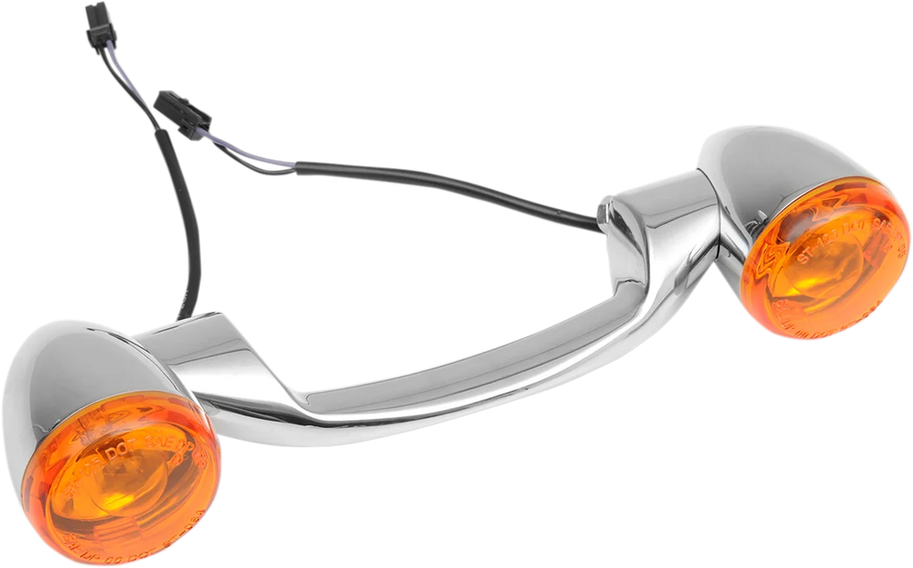 DragSpecialties Rear Turn Signal Kit - Harley Davidson - Black L20-0380GB - Side View