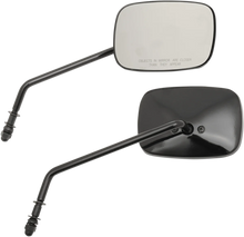 Load image into Gallery viewer, DragSpecialties Rectangle Mirrors - Long - Black 60-0014/15GBX - Main Product View