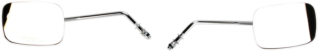 DragSpecialties Rectangle Mirrors - Long - Chrome 60-0014/15X - Side View