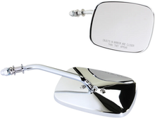 Load image into Gallery viewer, DragSpecialties Rectangle Mirrors - Short - Chrome 60-0012/13X - Main Product View