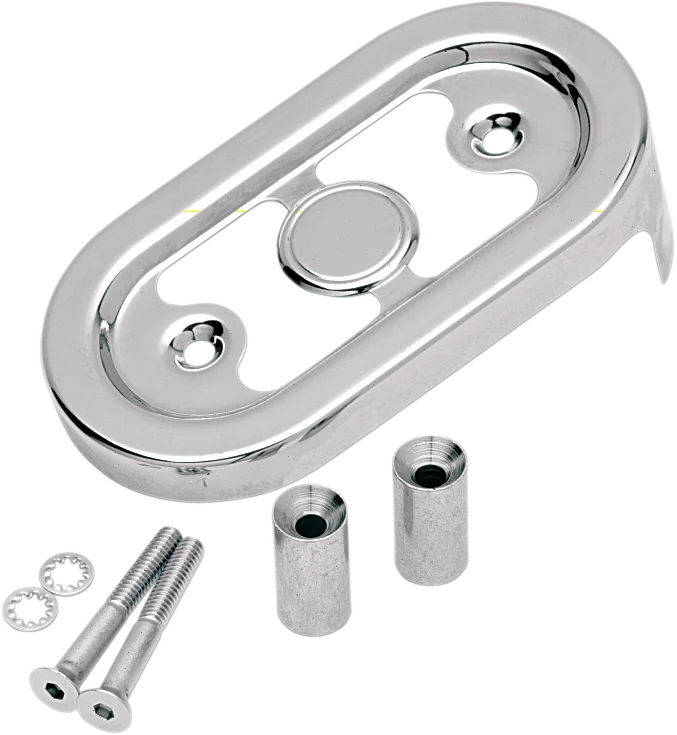 DragSpecialties Regulator Cover -Harley Davidson - Chrome 19-0398-BLB1 - Side View