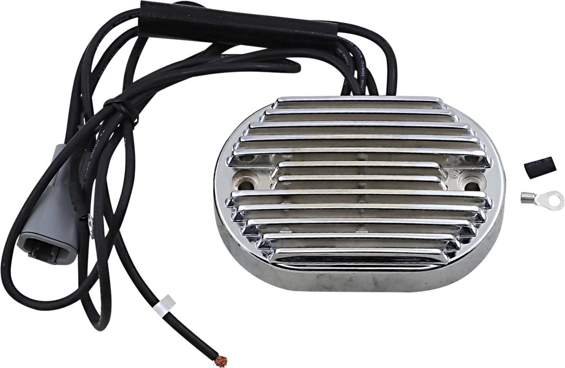 DragSpecialties Regulator - FX/FLST '01-'06 - Chrome 74610-01 - Side View