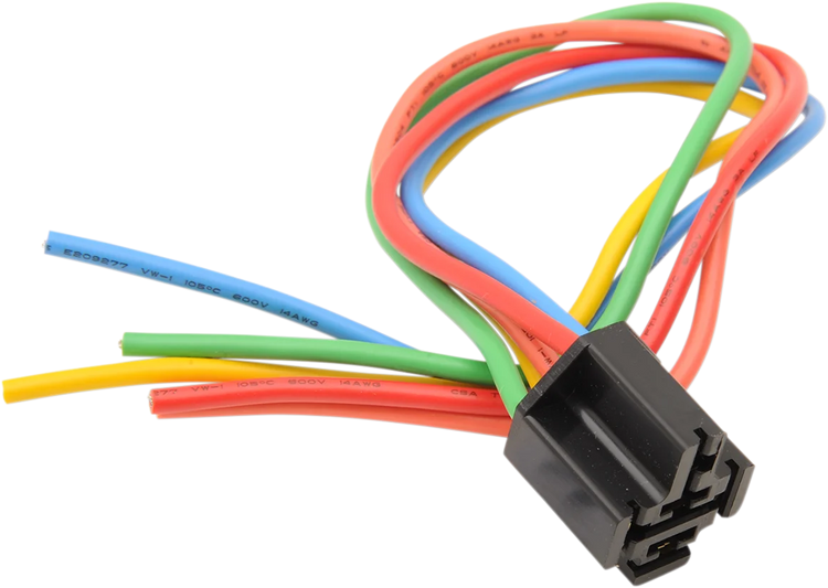 DragSpecialties Relay Socket Assembly - Colored Wires MC-DRAG042 - Main Product View
