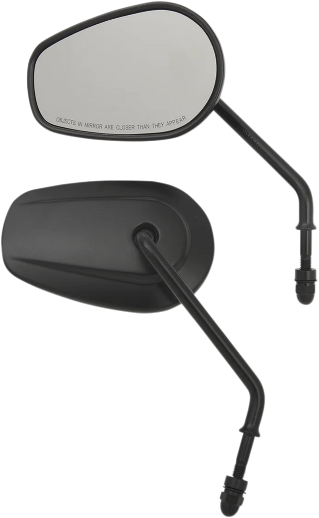 DragSpecialties Replacement Mirrors - Long Stem - Black M60-6386MB - Main Product View
