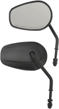 Load image into Gallery viewer, DragSpecialties Replacement Mirrors - Long Stem - Black M60-6386MB - Side View
