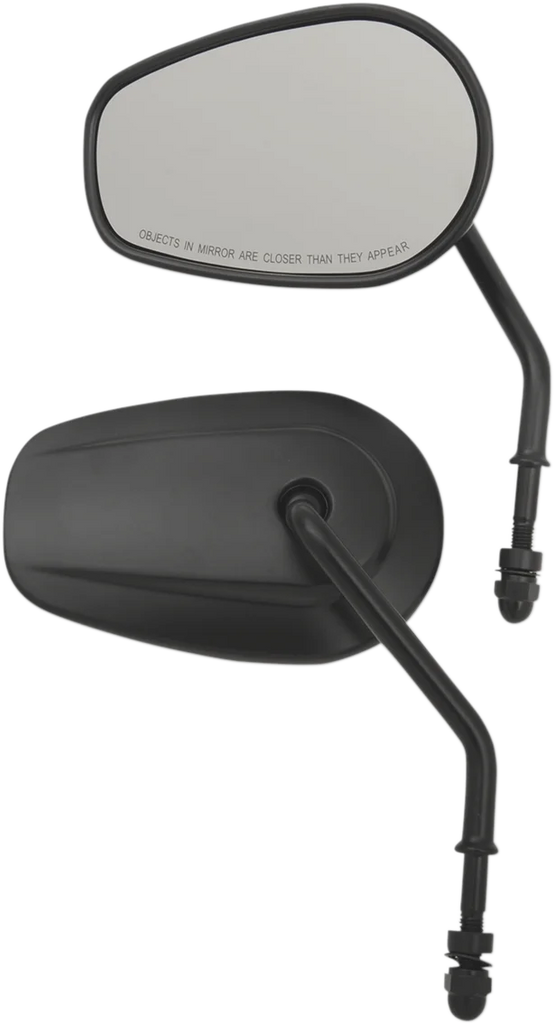 DragSpecialties Replacement Mirrors - Short Stem - Black M60-6385MB - Main Product View