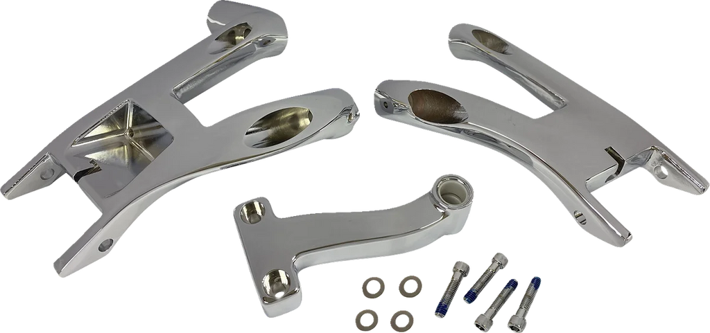 DragSpecialties Rider Floorboard Mount - Chrome P17-0436C - Main Product View