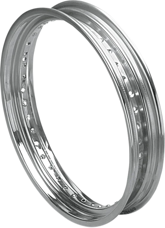 DragSpecialties Rim - Drop Center - Rolled Edge - 40 Hole - Silver - 21x2.15 43662-80B-PWLB1 - Side View