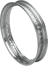 Load image into Gallery viewer, DragSpecialties Rim - Drop Center - Rolled Edge - 40 Hole - Silver - 21x2.15 43662-80B-PWLB1 - Side View