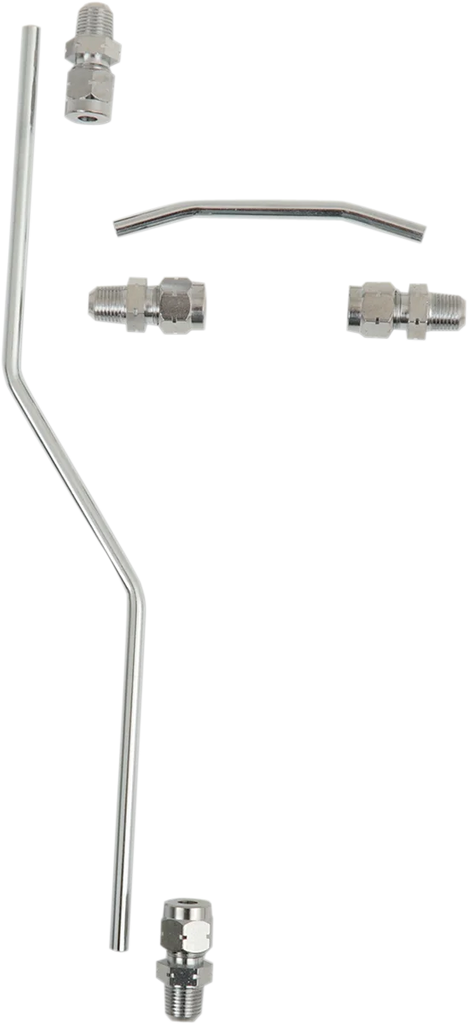 DragSpecialties Rocker Oil Line Set - Chrome - Shovelhead 70197 - Main Product View