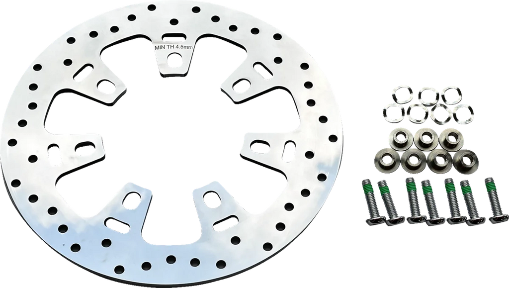 DragSpecialties Rotor - 11-4/5" - Front - Polished B06-0207ASP - Main Product View