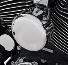 Load image into Gallery viewer, DragSpecialties Round Horn Cover - Chrome 76636 - Installation View