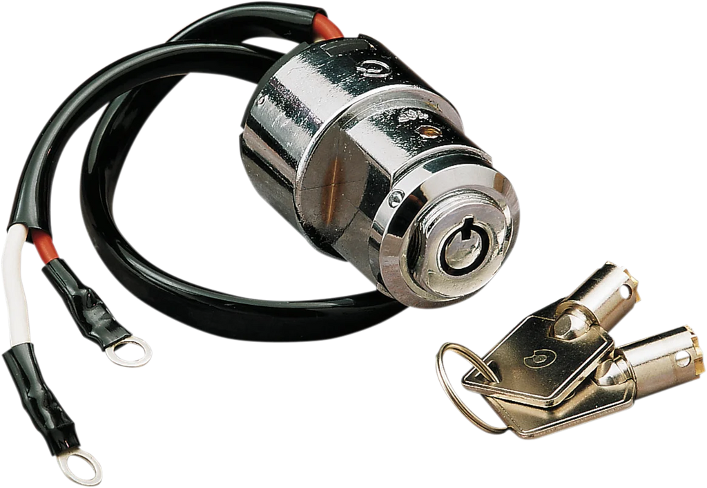 DragSpecialties Round Key Ignition Switch - Dyna K714-K2-BC203 - Main Product View