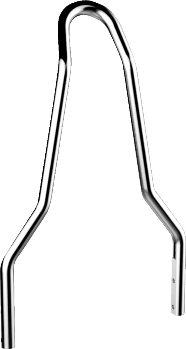 DragSpecialties Round Sissy Bar - Black - 14.75"H x 8.75"W X08-0040GBT - Side View