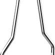 Load image into Gallery viewer, DragSpecialties Round Tapered Sissy Bar - Chrome - 11"H x 11"W X08-0042CR - Side View