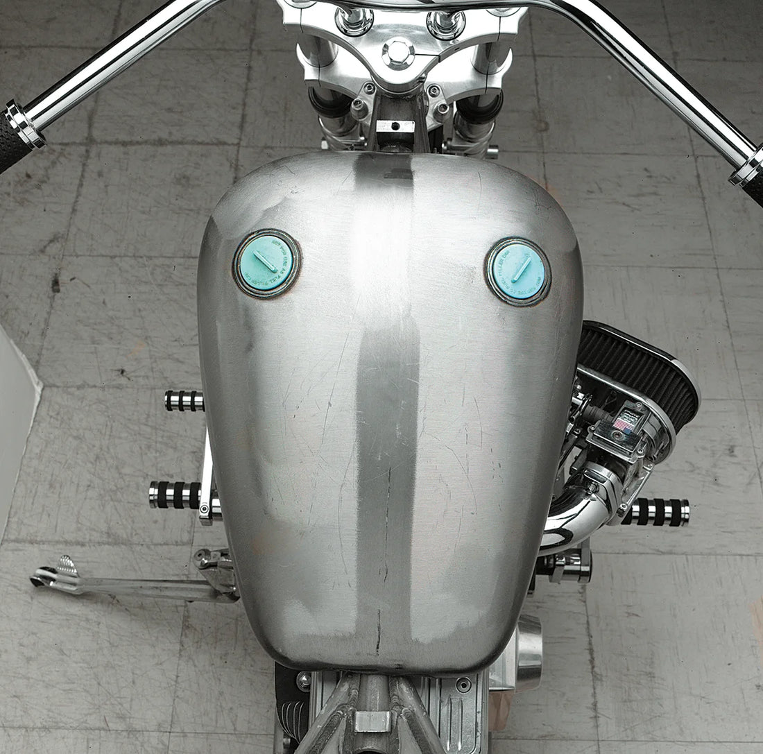 DragSpecialties Rubber-Mount Quickbob™ Gas Tank - Smooth - Sportster 011651-BX38 - Back View
