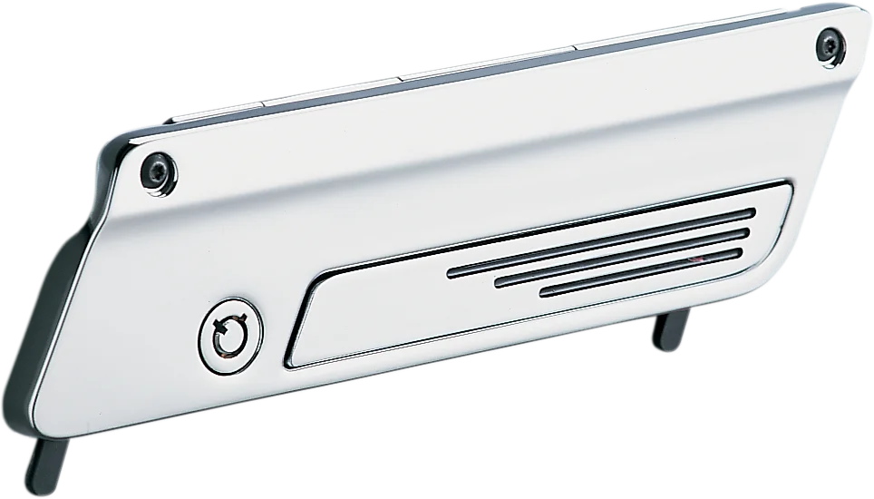 DragSpecialties Saddlebag Latch Insert - Chrome - FLT/FLH '99-'13 720022-BC3H - Side View