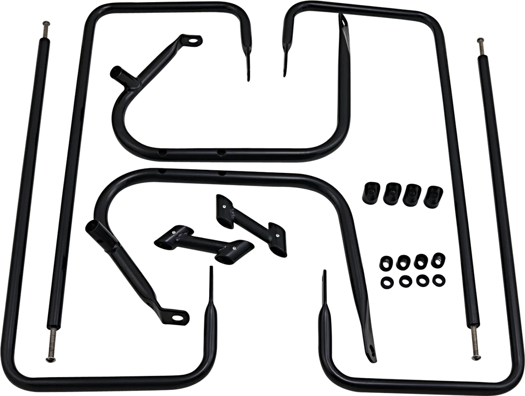 DragSpecialties Saddlebag Rail - Black - FL '97-'08 21042B - Main Product View