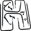 Load image into Gallery viewer, DragSpecialties Saddlebag Rail - Chrome - FL '97-'08 21042 - Side View