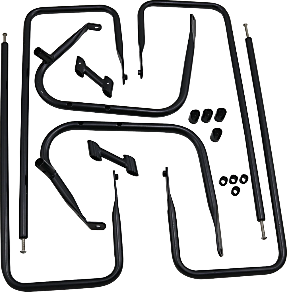 DragSpecialties Saddlebag Rail - Chrome - FL '97-'08 21042 - Side View