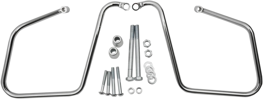 DragSpecialties Saddlebag Support - Chrome - FXD '08-'17 S77-0146DS - Main Product View