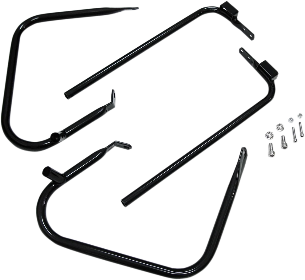 DragSpecialties Saddlebag Support Kit - Black - FL '97-'08 21026B - Main Product View