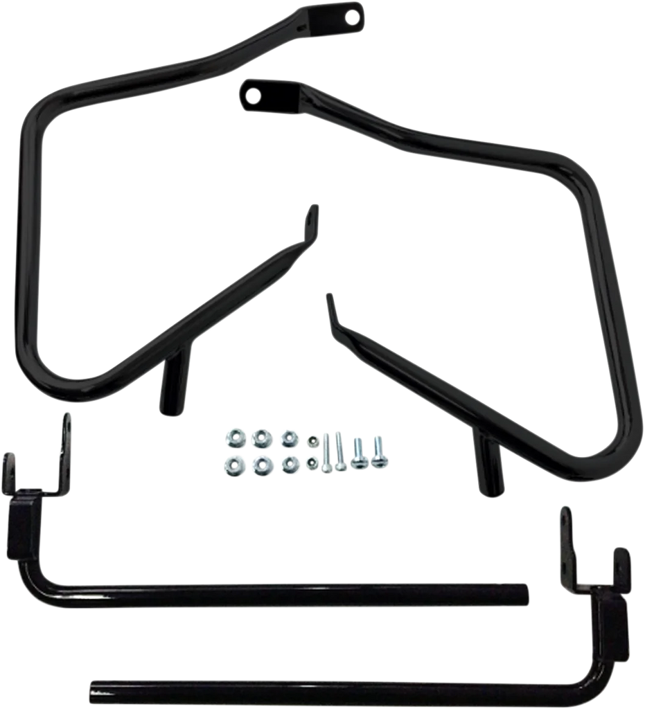 DragSpecialties Saddlebag Support Kit - Black - FLT '14-'23 21028B - Main Product View
