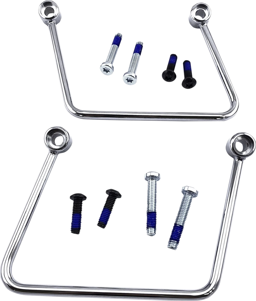 DragSpecialties Saddlebag Support Kit - Chrome - FL/FX '18-'23 S77-0155C - Main Product View
