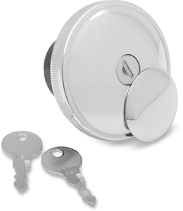 DragSpecialties Screw-In Locking Gas Cap - Vented - Chrome 03-0320A-A - Main Product View