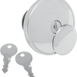 Load image into Gallery viewer, DragSpecialties Screw-In Locking Gas Cap - Vented - Chrome 03-0320A-A - Side View