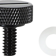 Load image into Gallery viewer, DragSpecialties Seat Knob - Slotted - Black - 1/4"-20 370298 - Main Product View